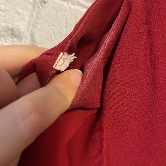 CHRISTINA Wu Dress Size 10 Color Red Claret Pleated - Picture 15 of 15